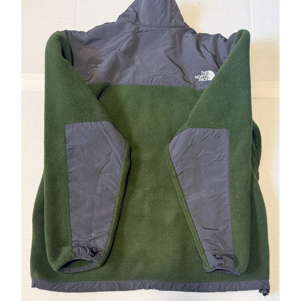 THE NORTH FACE Denali - Men's Polartec Fleece Jacket Green Gray Full Zip- Medium